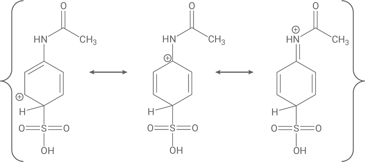 Chemische Strukturformel mit mehreren Molekülen und chemischen Bindungen.